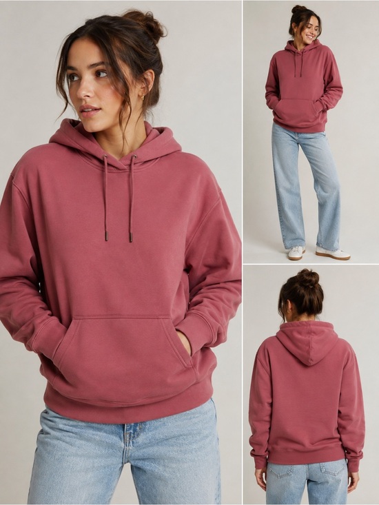Uniqlo Tops - Uniqlo Dusty Rose Sweat Pullover Hoodie Size Large